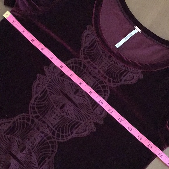NWT FREE PEOPLE VELVET BURGUNDY  TOP - Picture 8 of 9